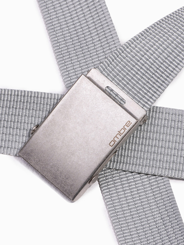 Ombre Clothing Cintura in tessuto da uomo - Grigio A029 Ombre Clothing