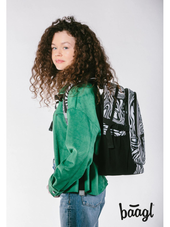 BAAGL  Zaino scuola nero Baagl Core Mixture