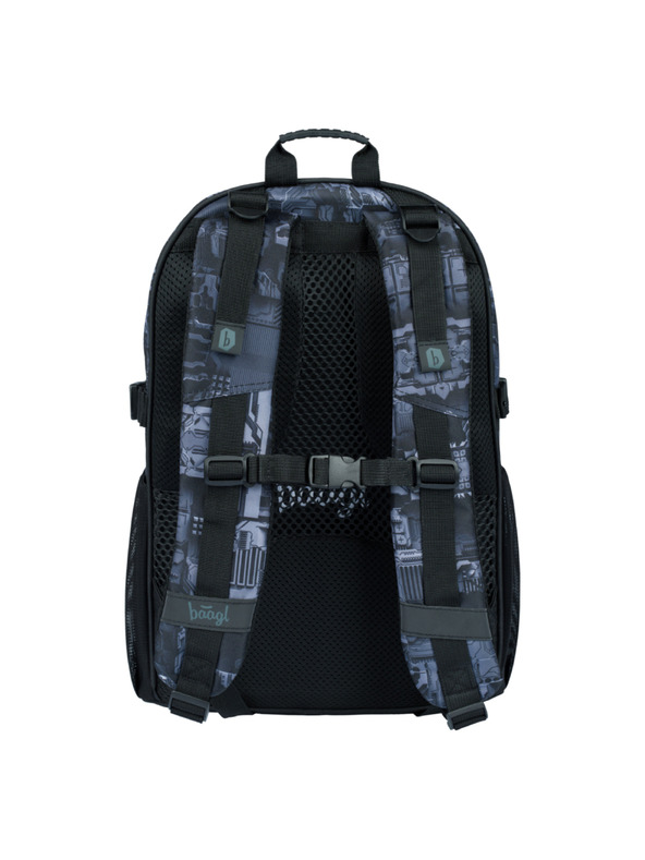 BAAGL  Zaino scolastico grigio Baagl Core Technic