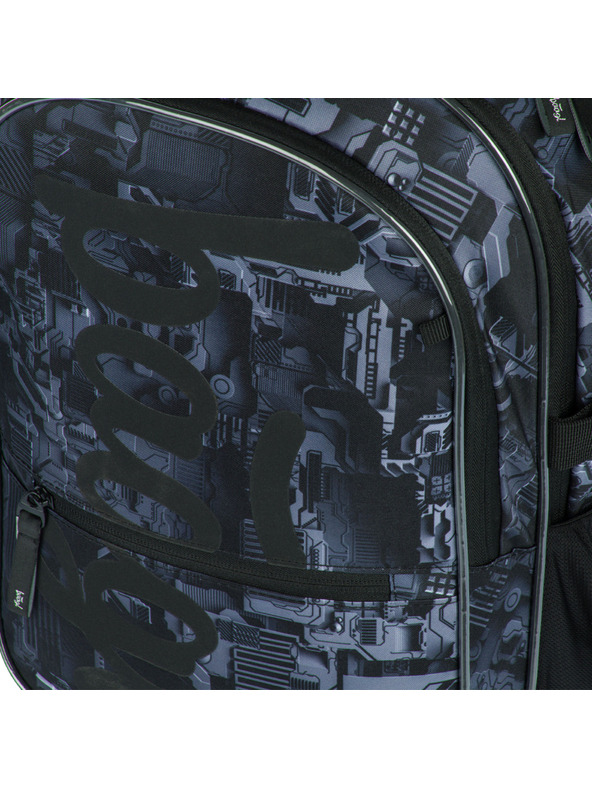 BAAGL  Zaino scolastico grigio Baagl Core Technic