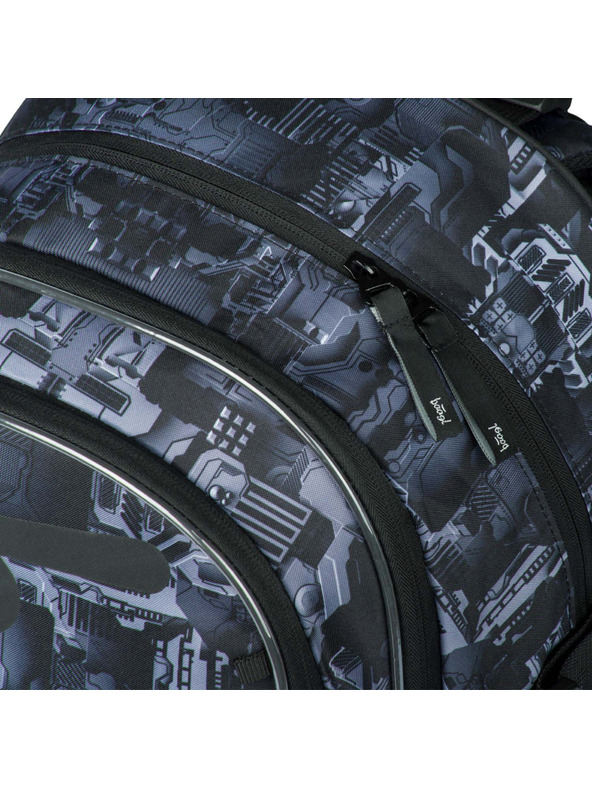 BAAGL  Zaino scolastico grigio Baagl Core Technic