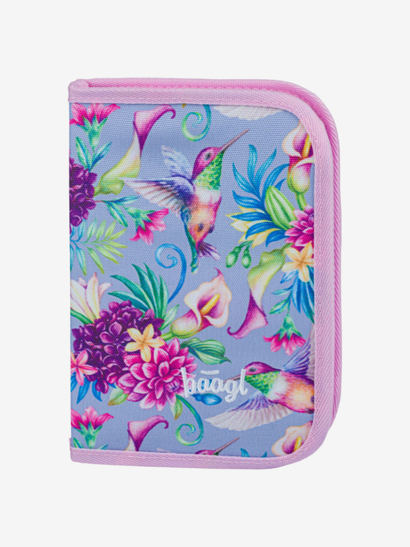 BAAGL  Astuccio per la scuola viola a un piano Baagl Colibrì