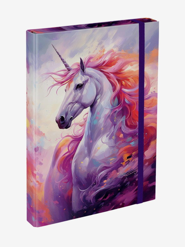 BAAGL  Copertine viola per quaderni scolastici A4 Baagl Unicorn Kingdom