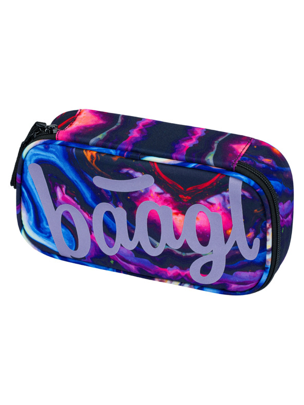 BAAGL  Set scuola viola - zaino, astuccio, borsa Baagl Core Marble