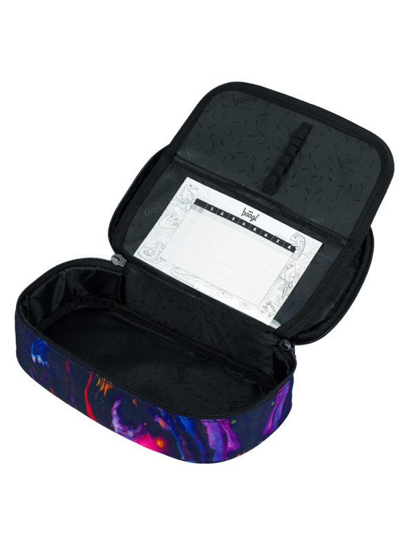 BAAGL  Set scuola viola - zaino, astuccio, borsa Baagl Core Marble