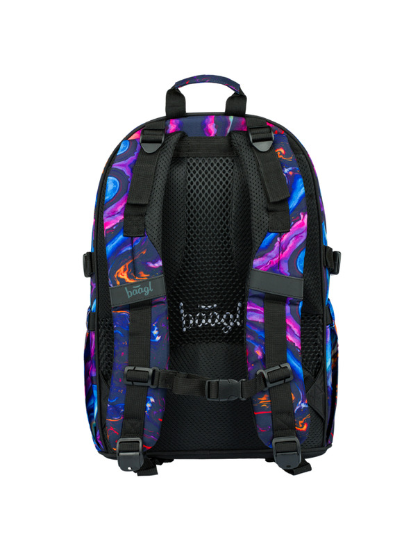 BAAGL  Set scuola viola - zaino, astuccio, borsa Baagl Core Marble