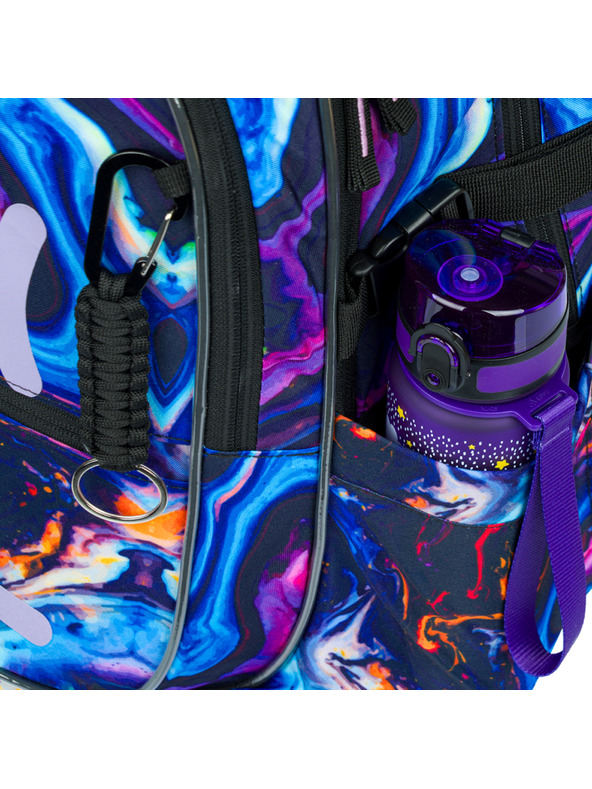 BAAGL  Set scuola viola - zaino, astuccio, borsa Baagl Core Marble