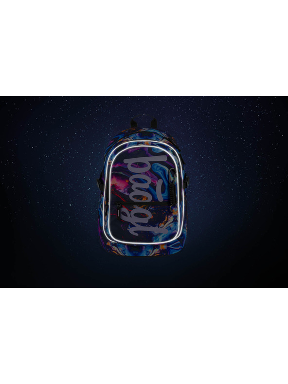 BAAGL  Set scuola viola - zaino, astuccio, borsa Baagl Core Marble