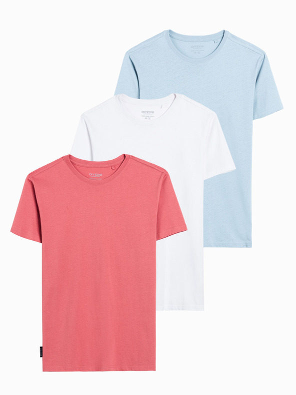 Ombre Clothing T-shirt BASIC in cotone in confezione da 3 di Ombre Clothing