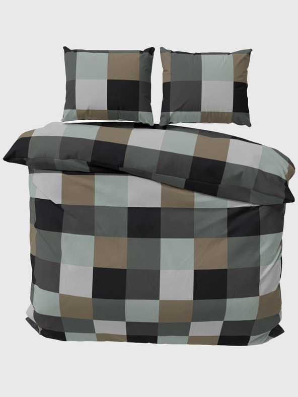 Kvalitex Biancheria da letto francese in viscosa collezione WOODY 240x220, 70x90cm DION