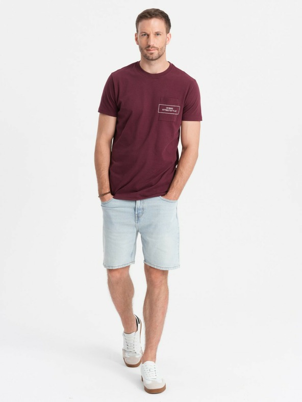 Ombre Clothing Maglietta da uomo in cotone con stampa tascabile Ombre Streetstyle Ombre Clothing