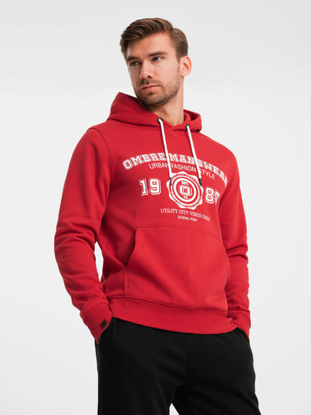 Ombre Clothing Felpa da uomo con stampa canguro Ombre Clothing