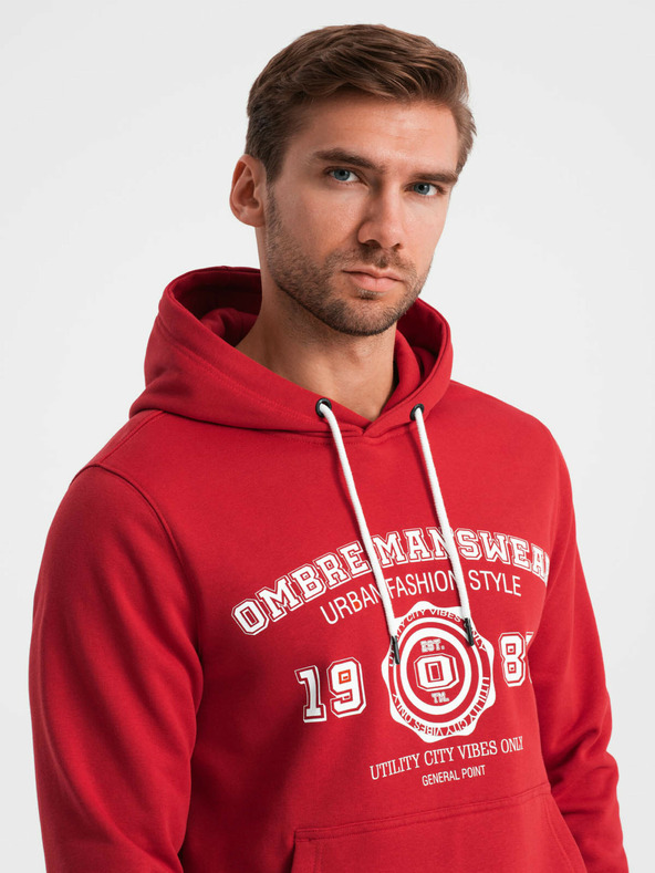 Ombre Clothing Felpa da uomo con stampa canguro Ombre Clothing