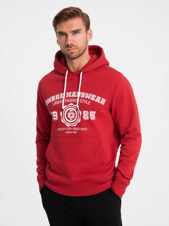 Ombre Clothing Felpa da uomo con stampa canguro Ombre Clothing