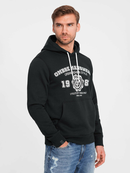 Ombre Clothing Felpa da uomo con stampa canguro Ombre Clothing