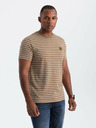 Ombre Clothing T-shirt da uomo a righe con patch Ombre Clothing