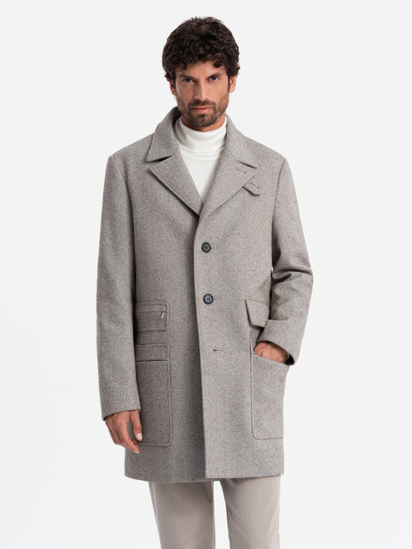 Ombre Clothing Cappotto monopetto da uomo Ombre Clothing