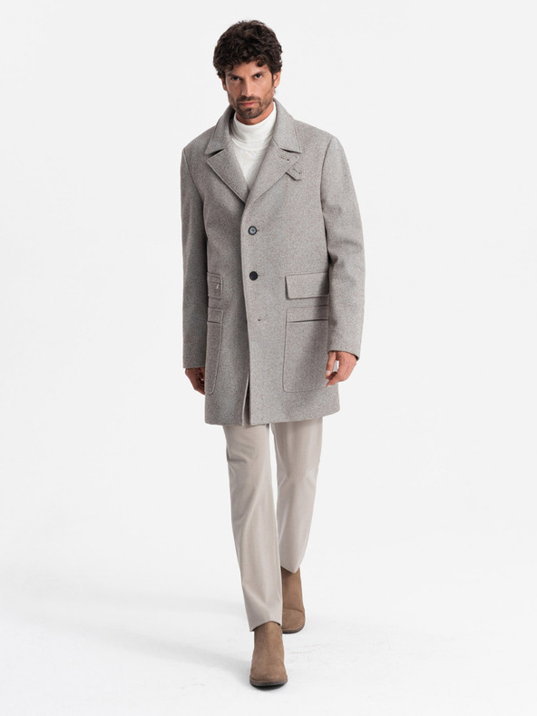 Ombre Clothing Cappotto monopetto da uomo Ombre Clothing