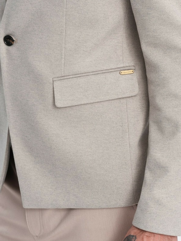 Ombre Clothing Giacca da uomo Ombre Clothing con collo alto, color tan