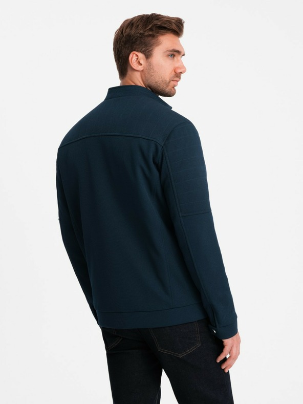 Ombre Clothing Giacca da uomo con collo alto e tasche Ombre Clothing