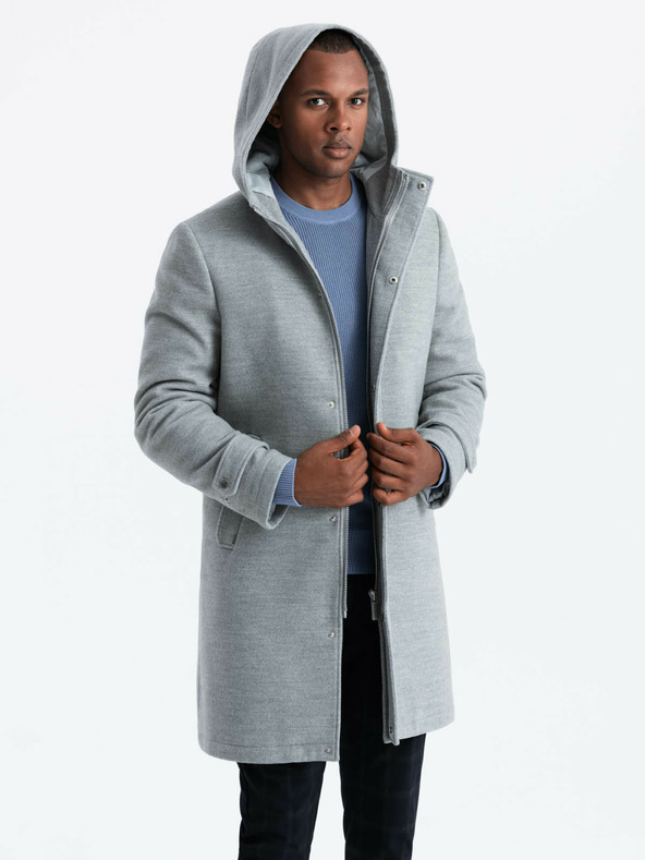 Ombre Clothing Cappotto con cappuccio da uomo Ombre Clothing