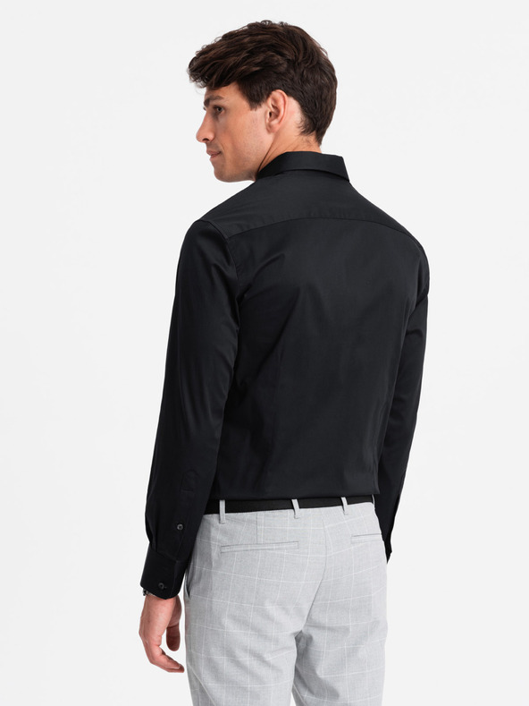 Ombre Clothing Camicia di raso da uomo Ombre Clothing SLIM FIT V4 OM-SHOS-0176