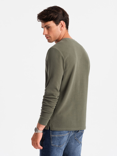 Ombre Clothing Ombre Clothing Uomo Maglia Waffle V1 OM-LSCL-0120