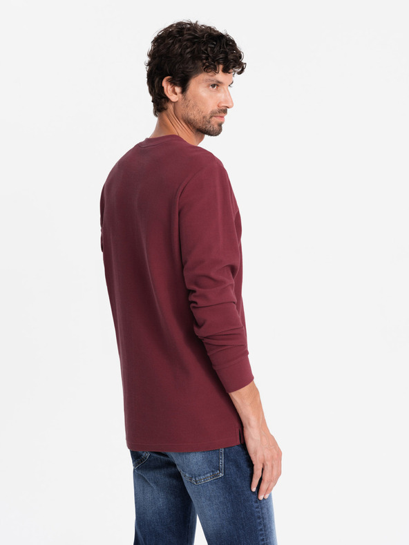 Ombre Clothing Abbigliamento Ombre in maglia waffle da uomo V2 OM-LSCL-0120