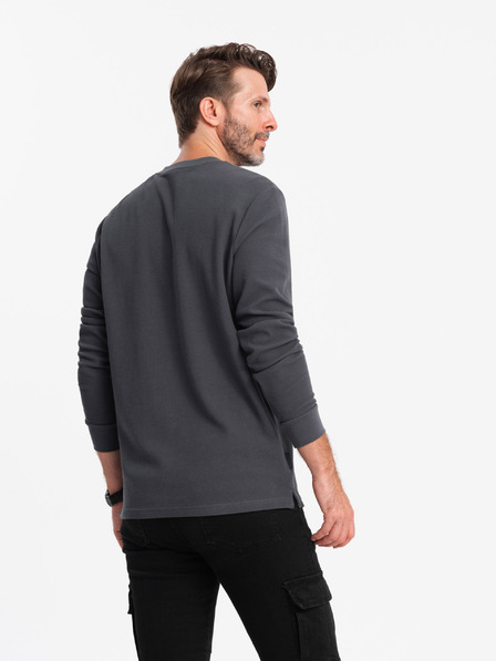 Ombre Clothing Abbigliamento Ombre in maglia waffle da uomo V3 OM-LSCL-0120