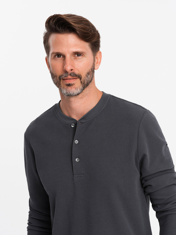 Ombre Clothing Abbigliamento Ombre in maglia waffle da uomo V3 OM-LSCL-0120