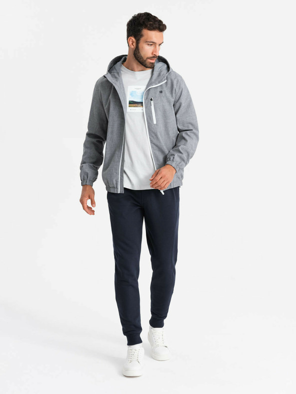 Ombre Clothing Giacca sportiva leggera da uomo foderata in pile Ombre Clothing