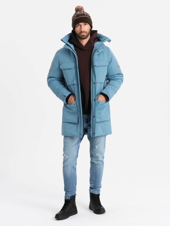 Ombre Clothing Giacca lunga isolata da uomo Ombre Clothing