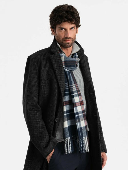 Ombre Clothing Sciarpa scozzese con frange da uomo Ombre Clothing