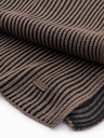 Ombre Clothing Sciarpa da uomo in maglia a righe bicolore marrone e nero Ombre Clothing