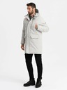 Ombre Clothing Parka lungo classico da uomo crema Ombre Clothing