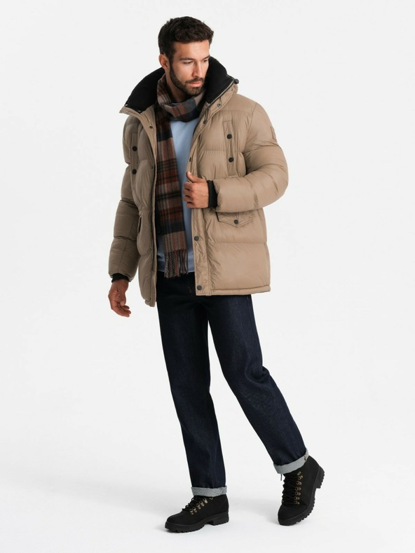 Ombre Clothing Giacca lunga da uomo con tasche Ombre Clothing