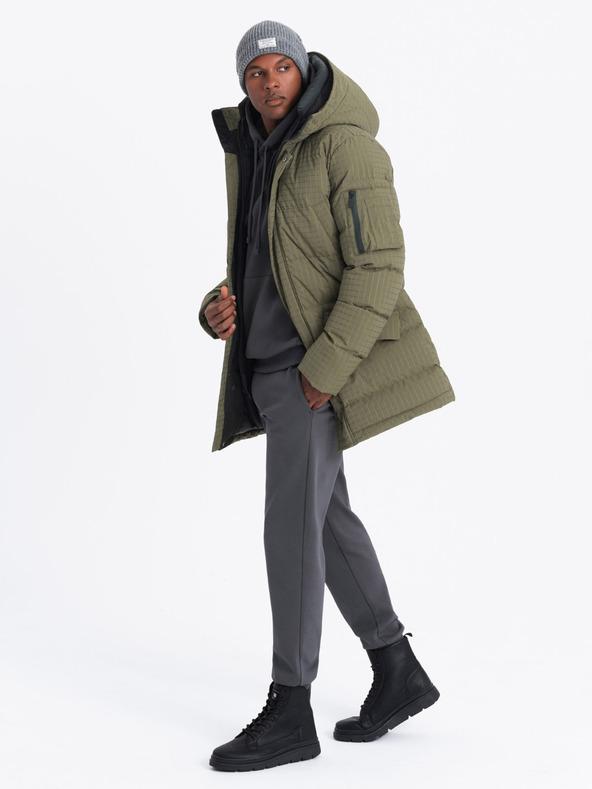 Ombre Clothing Giacca parka lunga outdoor da uomo Ombre Clothing