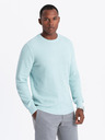 Ombre Clothing Maglione da uomo in maglia strutturata melange Menta Ombre Abbigliamento