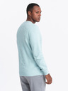 Ombre Clothing Maglione da uomo in maglia strutturata melange Menta Ombre Abbigliamento