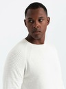 Ombre Clothing Maglione Raglan da uomo con maniche a coste Bianco Ombre Abbigliamento