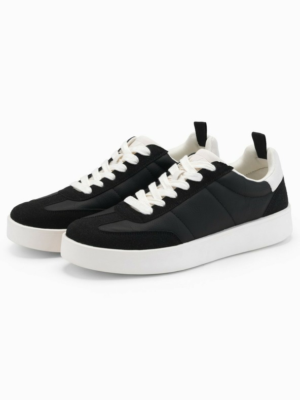 Ombre Clothing Sneakers uomo con suola spessa old-school nero Ombre Clothing