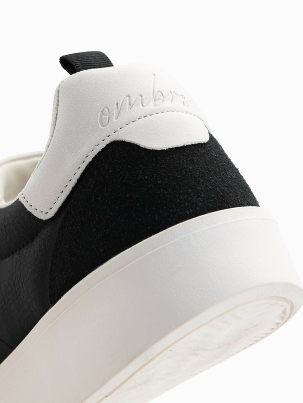 Ombre Clothing Sneakers uomo con suola spessa old-school nero Ombre Clothing
