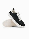 Ombre Clothing Sneakers uomo con suola spessa old-school nero Ombre Clothing