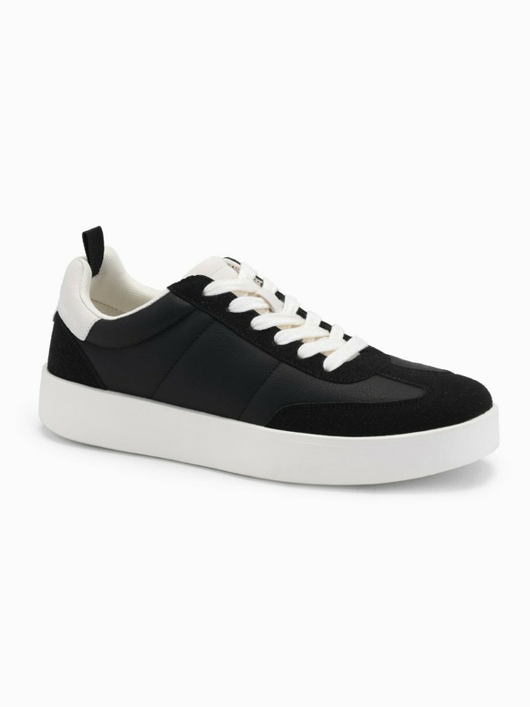 Ombre Clothing Sneakers uomo con suola spessa old-school nero Ombre Clothing