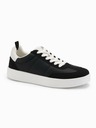 Ombre Clothing Sneakers uomo con suola spessa old-school nero Ombre Clothing