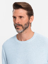 Ombre Clothing Maglione da uomo in maglia strutturata melange blu Ombre Clothing