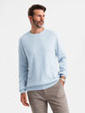 Ombre Clothing Maglione da uomo in maglia strutturata melange blu Ombre Clothing