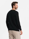 Ombre Clothing Maglione Raglan da uomo con maniche a coste nero Ombre Clothing