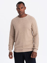 Ombre Clothing Maglione a maglia strutturato melange da uomo sabbia Ombre Clothing
