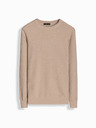 Ombre Clothing Maglione a maglia strutturato melange da uomo sabbia Ombre Clothing